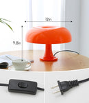 Orange Mushroom Lamp, Mid Century Modern Table Lamp for Bedroom, Minimalist Mushroom Decor Bedside Small Lamps,… — 4