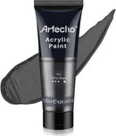 Artecho Black Acrylic Paint, Lamp Black Paint (120ml / 4.05oz) Tubes, Art Craft Paints for Canvas, Rock, Stone, Wood, Fabric, Art Supplies | 4.05 Fl Oz (Pack of 1) — 1