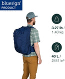 Osprey Farpoint 40L Men's Travel Backpack, Blue OS | Cascade Blue Torrent Blue — 2
