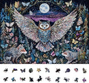 Naturelish 1000 Piece Jigsaw Puzzle for Adults, Glow-in-The-Dark Owl Puzzle
