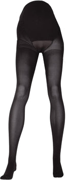 NuVein Medical Compression Plus Size Full Figure Pantyhose, 20-30 mmHg Support, Opaque, Black, Petite | 20 - 30 mmHg — 1