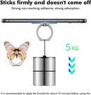 2 Pcs Butterfly Cell Phone Ring Stand Holder, Cute Butterfly Design Finger 360° Rotating Metal Hand Phone Stand Holder, with Adjustable Knob Loop (Purple, Blue) photo 5
