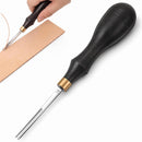 ElaraBerry 1 Pcs Leather Edge Beveler, Ebony Handle with Brass Ferrule, Stainless Steel Blade, Skiving Trimming Tool for Professional Leather Artisans Crafters DIY Wallet Belt Bag (2.25mm/1