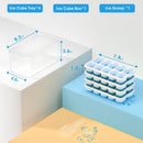 DOQAUS Ice Cube Tray with Lid and Bin,4 Pack Ice Cube Trays for Freezer