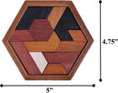 Hexagon Wooden Puzzle Toy - Brain Teasers - Brain Teaser Puzzles for Adults and Kids — 4