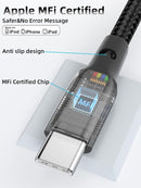 Quickeep Car Carplay Cable 2Pack 3ft Coiled USB A to USB C Fast Charge Cord 8