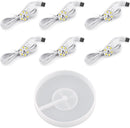 Actvty Round Display Base Silicone Mold with 6Pcs Led Light for Resin Casting, USB Powered for Lamp Resin Molds DIY… — 1