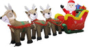 MorTime 9.5 FT Christmas Inflatable Santa Claus on Sleigh Pulled by Three Reindeers with Gift Boxes, Blow up Lighted Yard Decor for Outdoor Decorations — 7