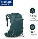 Osprey Manta Men's Hiking Backpack with Hydraulics Reservoir - Hydration Pack with Water Bladder | Torrent Blue | 24L — 2