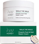 Hey Honey Walk the Walk Propolis Foot & Heel Cream for Dry, Cracked Feet | 72-Hour Hydration, Callus Remover & Odor-Fighting Moisturizer with Honey & Urea | 5 oz — 1