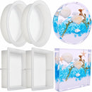 4 Pack Deep Coaster Molds, Square Round Coaster Resin Molds, Small Coaster Silicone Molds for Resin Casting — 1