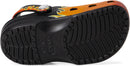 Crocs Kids Classic Graphic Clog – Black/Multi Flames — 3