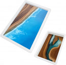 2Pcs Extra Large Reusable Epoxy Resin Table Mold15.7x9.8x3 inch 11.4x7.5x2 inch Rectangles Epoxy Resin Molds for… — 1