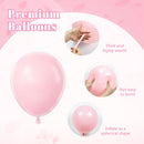 12inch Light Pink and White Balloons with Pearl Baby Pink Confetti Balloons — 3