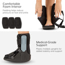 BraceAbility Short Walking Boot - Orthopedic Medical Walker Cast for Broken Toe Injuries, Sprained Ankles, Metatarsal Stress, Post-Op Support Left or Right Foot Fracture Shoe Fits Men and Women (M) — 5