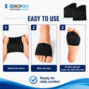Dropsky Metatarsal Pads Sleeves Anti-Slip Inserts with Gel, 4 Packs - Ball of Foot Cushions for Women, Metatarsal Pads Women & Mens, Pain Relief,Soft Padding - Sesamoiditis, Metatarsalgia - Black 3