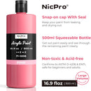 Nicpro Pink Large Acrylic Paint (16.9 oz, 500 ml), Rich Pigments, Non Toxic | 16.9 Fl Oz (Pack of 1) — 2