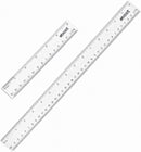 EBOOT 2 Pcs Clear Plastic Ruler Straight Ruler for School, 6 Inch, 12 Inch | 6 Inch,12 Inch — 1