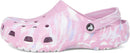 Crocs Unisex Adult Classic Marbled Tie-dye Clogs – Hydrangea/Multi — 4