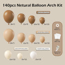 140pcs Neutral Balloon Garland Arch Kit with Brown Beige Nude Tan Balloons — 1