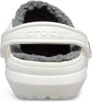 Crocs Unisex-Adult Classic Lined Clog | 7 Women/5 Men | White/Grey — 2