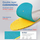XINIFOOT 3 Pairs Elastic Shock Absorbing Shoe Insoles Breathable Honeycomb Sneaker Inserts Sports Shoe Insole Replacement Insoles for Men - Yellow — 6