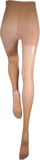 Truform Sheer Compression Pantyhose, 20-30 mmHg, Women's Shaping Tights, 20 Denier, Beige, X-Large | X-Large (1 Pair) — 2