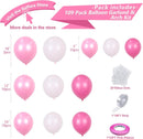 Pink Balloon Garland Arch Kit, Kelfara 109Pcs Hot Pink Latex Pastel Pink Balloon, 18 12 10 5 Inch Latex Balloons for Wedding Birthday Princess Theme Bridal Baby Shower Bridal Shower Party Decorations — 4