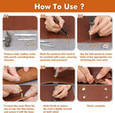 Selizo 480 Sets Small Double Cap Leather Rivets 4 Colors 3 Sizes (Cap Diameter: 6mm/8mm/8mm) Tubular Metal Studs with 3 Pieces Setting Tool Kit for Leather Craft Repairs Decoration — 5