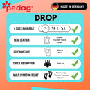 Pedag Drop | German Made | Metatarsal Pads | Anatomically Correct | Metatarsal Arch Support | Vegetable Tan Leather | Self Adhesive | White | Size X-Large, Fits EU 44-46 / US Men 11-13 | 3 Pairs 6