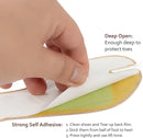 (2 Pairs)Pigskin Flip Flop Insoles Arch Support Non Slip, Cuttable Thong Sandal Cushion Inserts Women Men for Sweaty Feet, Adhesive Flip flop Toe Padding Protectors Relief Blister Rub Pain. 8-12 Size — 3
