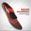 VALSOLE Heavy Duty Support Pain Relief Orthotics - 220+ lbs Plantar Fasciitis High Arch Support Insoles for Men Women, Flat Feet Orthotic Insert, Work Boot Shoe Insole, Absorb Shock with Every Step - MEN 9-9 1/2 | WOMEN 11-11 1/2--(278mm) / Red — 6