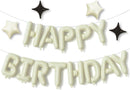 Cream Happy Birthday Balloons Banner Sign Mylar letter Party Decoration — 1