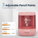 Electric Pencil Sharpener, USB & Battery Operated, Pink — 4