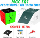 CuberShop MGC SQ1 Magnetic Square One Stickerless Speed Cube, YJ Shaped Professional SQ-1 Magic Puzzle, MGC Series Alien Brain Teaser Toy, YJ Cube MGCSQ1, (2.2x2.13x2.13 inches) — 2