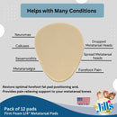 Dr. Jill's Foot Pads, YJ10-2050, Metatarsal Pad 1/4" Firm Foam (12 Pack) Ball of Foot Pad 3