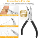 Anezus 1200PCS Jump Rings for Jewelry Making Kit, Jump Rings and Necklace Clasps with Jump Ring Pliers Tools for… — 4