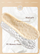 Insoles for Women Thick Warm Wool Cloud Stepper Insoles for Winter Comfort Soft Inserts Memory Foam Insoles (US Women 5-8) — 5
