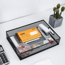 Desk Drawer Organizer, A4 Large Metal Mesh Desk Organizer Tray, Versatile Storage Box Set for Office Home Supplies,13 x 9 inches — 6