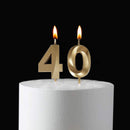 Bailym 40th Birthday Candles,Gold Number 40 Cake Topper for Birthday Decorations Party Decoration | : — 3