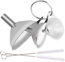 Metal Stainless Steel Funnel, Large Medium Small Funnel Set of 3, Food Grade Mini Funnels for Kitchen Use Filling… — 7