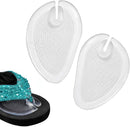 2 Pairs Transparent Self-Adhesive Silicone Gel Thong Sandal Forefoot Insoles Flip Flops Slippers Cushion Inserts Grip Pads Non Slip Pain Relief for Toe Posts Protectors for Women and Men — 1
