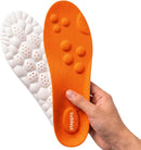 Original Stepprs Comfort Shoe Insoles for Men Women Adjustable Size 4D Memory Foam Cloud Soles Arch Support Improved Posture (Orange, US Men 7.5-10.5) — 2