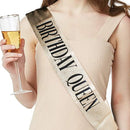 COCIDE Birthday Decorations for Women Sash and Tiara Crown for Party Gold | 4 Gold — 3
