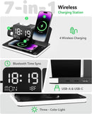 Acer Gadget 7-in-1 Wireless Charging Station Charger Stand for Multiple Devices for Apple - iPhone 17 16 15 14 13 12 Pro Max Apple Watch Airpods, Wireless iPhone Charger Station with Bluetooth TimeSyn photo 2