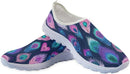 Daily Low Top Slip On Floral Print Sneaker Breath Mesh Insole Shock Absorb Thick Outsole Relax Leisure Shoe - Peacock‑a — 5
