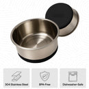 GORILLA GRIP Dog Bowls, Food Grade Stainless Steel, Set of 2, 2 Cup, Black — 6