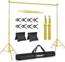 EMART Backdrop Stand 10x10FT Adjustable Back Drop Stand for Party -Gold | Titanium Gold — 1