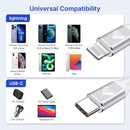 2Pack Short USB C to Lightning Cable 1ft, PD USB C to iPhone Charger Cable MFi Certified, Nylon Braided Short iPhone Charger Cord Fast Charging for iPhone 14 13 12 11 Pro Max XR XS X 8 Plus SE iPad 4