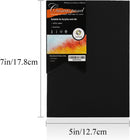 CONDA Black Canvas Panels 5x7 inch, Pack of 14, 100% Cotton Acid-Free, 8 oz Gesso-Primed, Art Boards for Oil & Acrylic Painting | 5"x7" — 2
